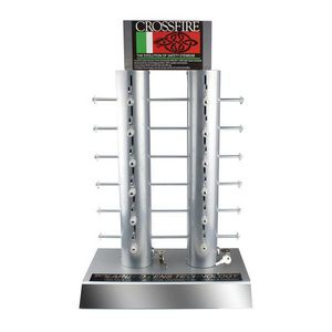 Counter Display, 1-Sided Locking, 12 Unit Capacity, Gray