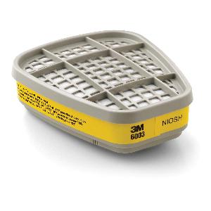 Gas/Vapor Cartrridge, Chemical, For Use With: 3M 6000, 7000, FF-400 Series Half and Full Facepiece Respirators with Bayonet Filter Holder, Chlorine, Hydrogen Chloride, Sulfur Dioxide, Chlorine Dioxide, Hydrogen Sulfide, Hydrogen Fluoride Gas, Bayonet Connection, Yellow, Resists: Organic Vapors, 4.2 Inch Length x 3.4 Inch Height Dimensions