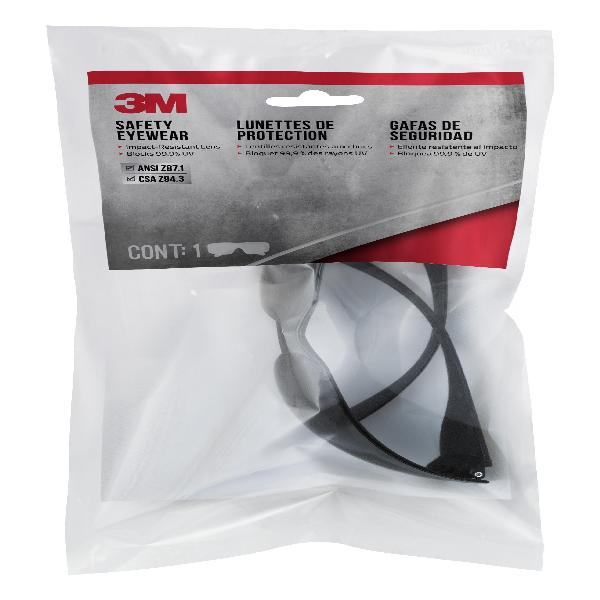 Safety Eyewear Anti-Scratch, Wraparound Frame, Polycarbonate Frame, Standard Temple, Specifications Met: CSA Z94.3