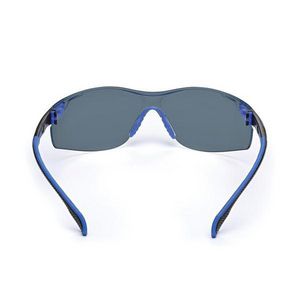 Safety Glasses, Premium, Series: 1000, Anti-Scratch/Anti-Fog Lens Coating, Gray Lens, Frameless, Blue/Black Frame, Plastic Frame, Polycarbonate Lens, Yes % UV Protection, Removable Temple, Specifications Met: ANSI Z87.1-2015