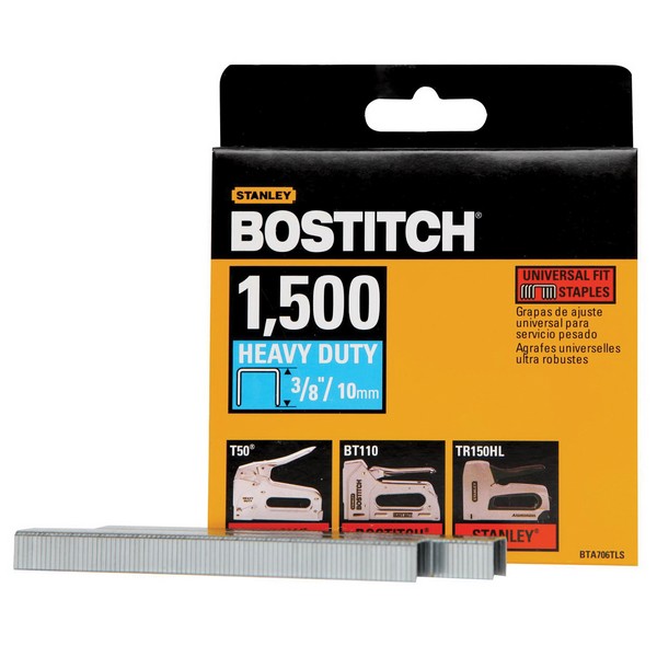Staple, Heavy Duty, 27/64 Inch Crown Width, 3/8 Inch Leg Length, Chisel Point, Steel, Galvanized