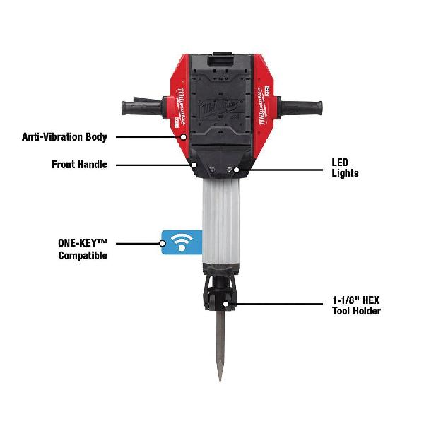 MX Cordless Breaker, Bare Tool/Kit: Kit, 1300 bpm Speed, 120 V, MX Lithium-Ion Battery, 6 Ah Battery, Plastic Housing Material, Soft Start Control, 32.2 in L x 25.1 in W x 11.6 in H Dimensions