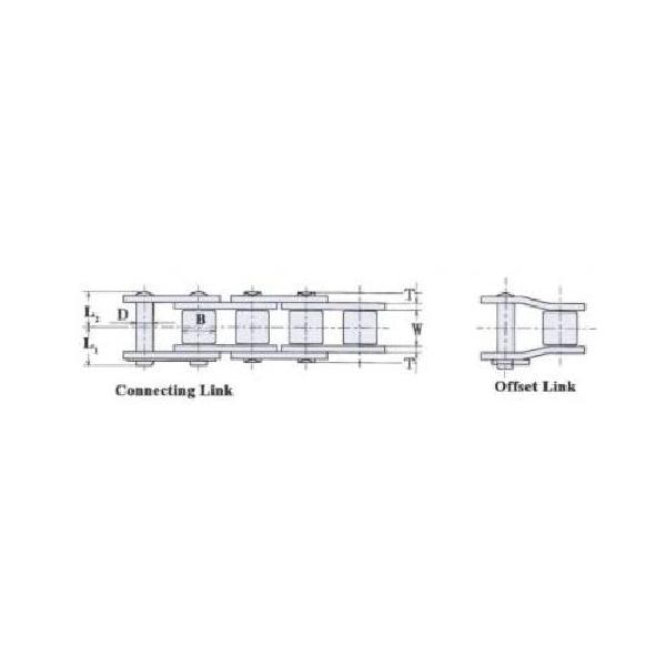 Riveted Roller Chain, 5/8 Inch Pitch, 50R Chain, 1-Strand, 10 Feet/Box, Carbon Steel