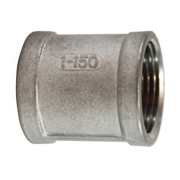 Pipe Coupling, Coupling, 3/8 Inch Nominal, 150 lb, 300 psi, ASTM A-351 304 Stainless Steel