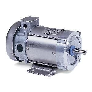 DC Motor, 0.5 HP Power, 180 VDC, 2.5 A, 1750 RPM Speed, TEFC, 56C Frame, 5/8 in Shaft, Reversible Rotation, Sealed Bearing, 3.44 ft-lb Torque, Foot Rigid Mounting, 40 C°, Insulation Class: Class F, Stainless Steel, 13.66 in L x 6.56 in W Dimensions