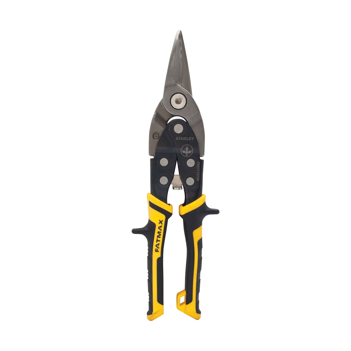 Aviation Snip, Cutting Capacity: 18 ga Cold Rolled Steel/22 ga Stainless Steel, 1-3/16 in Length of Cut, Straight Snip, 10 in Overall Length, Non-Serrated Blade, Chrome Vanadium Steel Blade