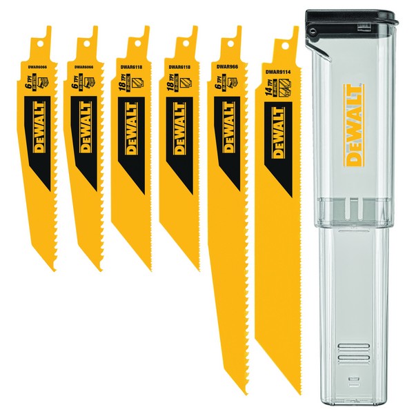Reciprocating Saw Blade Set, 6-Piece, Applicable Materials: Metal and Wood