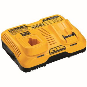 Battery Charger, Combination Dual Port Fast, For Use With: and Lithium-Ion Batteries, Lithium-ion/Ni-Cd/NiMH Battery, 90 min Charging, 2 Batteries, 120 VAC Input, 12 to 20 V Output