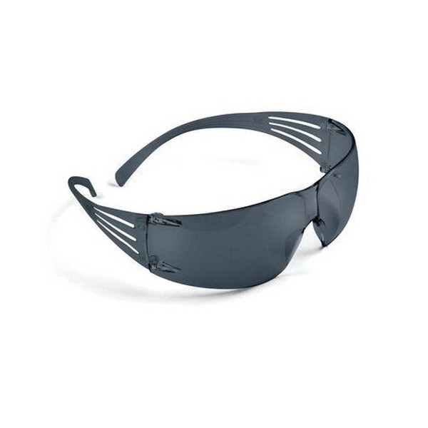 Safety Glasses, Series: 300, Universal Size, Anti-Fog/Anti-Scratch Lens Coating, Gray Lens, Frameless, Plastic Frame, Polycarbonate Lens, Yes UV Protection, Pressure Diffusion Temple, Specifications Met: ANSI Z87.1-2015
