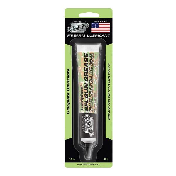 Gun Grease, High Performance, Tube Container, 1.5 oz Container, White, -50 to 350 F, 400 F Flash Point, 7 cSt at 100 C/39 cSt at 40 C Viscosity, NLGI 0 Grade