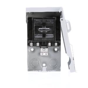 Air Conditioner Disconnect, Fused Pullout Thermal Magnetic, 240 VAC, 60 A, 10 HP, NEMA 3R, 5.144 in W x 3.425 in D x 9.09 in H, Steel, Powder Coated