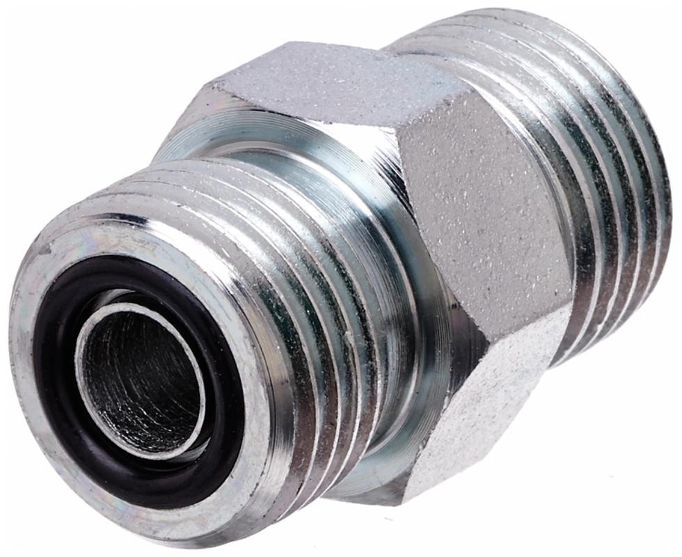 Hydraulic Adapter, SAE to SAE, Series: G60, 1-14 x 13/16-16 Nominal, Male Flat-Face O-Ring x Male Flat-Face O-Ring End Style, Steel, Import
