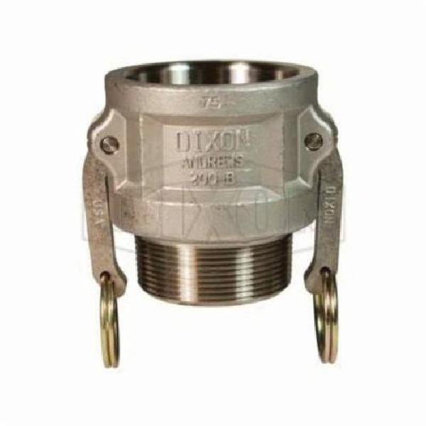 Cam & Groove Coupler, 1-1/2 Inch Size, 250 PSI, Coupler x Male NPT, Stainless Steel