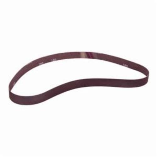 Coated Abrasive Belt, Narrow RR-Flex, Series: R228, 42 in Belt Length, 1 in Belt Width, 180 Grit, Fine Grade, Aluminum Oxide Abrasive, Cotton Backing, Closed Coat, Brown, Applicable Materials: Metal and Wood, X-Weight Backing Weight