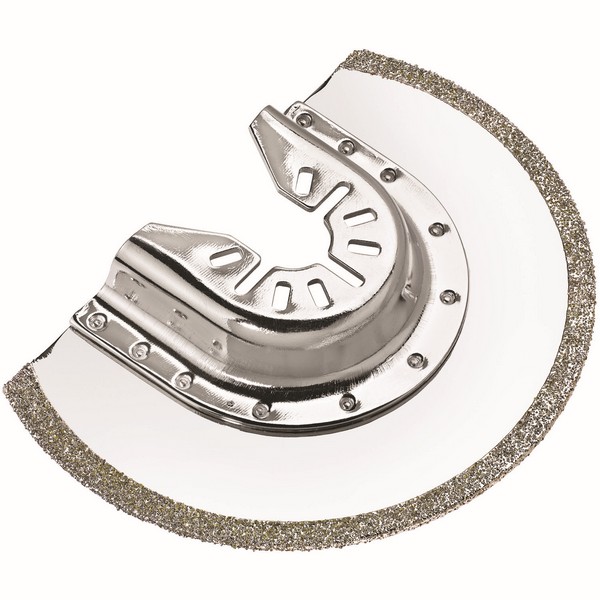 Half Moon Blade, For Use With: All Oscillating Tool, Specifications: 0.81 in OD, 0.81 in THK, Diamond Grit, Silver