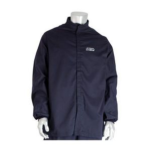 Arc and Flame Resistant Jacket, Series: 9100-52680, Unisex, L, Navy, Westex® Ultrasoft® 88% Cotton 12% High Tenacity Nylon, 44 - 46 in Chest, 9 Oz Fabric Weight, Hook and Loop Closure, 2 Pockets, Resists: Arc and Flame