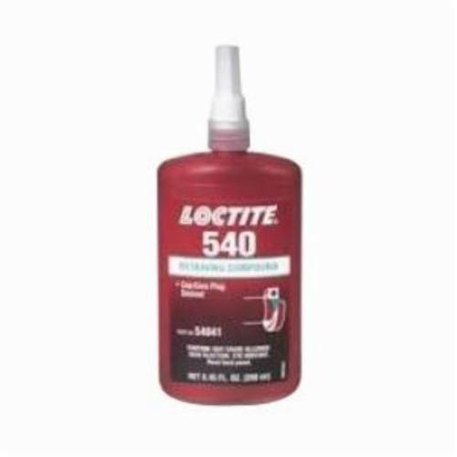 Anaerobic Sealant, 1-Part High Strength, Series: 540™, Bottle Container, 250 mL Container, Blue, -54 to 149 °C, 1.08 Specific Gravity, <gt/>93 °C Flash Point, 0.73 g/L VOC, Applicable Materials: Metal