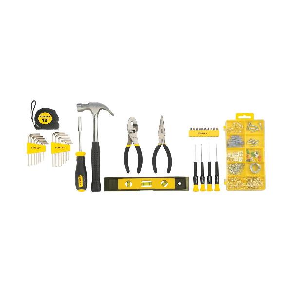 Home Repair Set, 38 Pieces, Tote Carrying Case Tool Storage, Tool Storage Included: Yes, Specifications Met: ANSI Specified, Chrome Vanadium Steel
