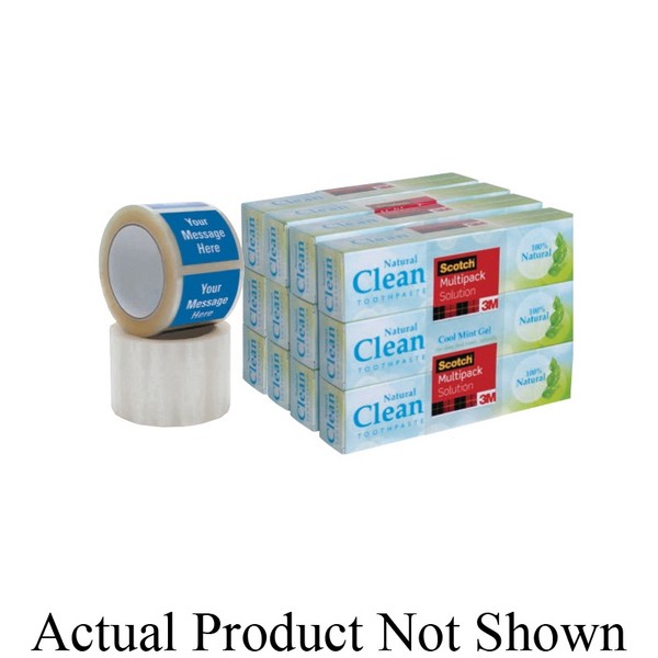 Multi-Pack Tape, Clean Removal, Series: 697, 500 m Length, 48 mm Width, 1.9 mil Thickness, Clear, Acrylic Adhesive, Polypropylene Film Backing, 4.78 in-oz Adhesion Strength, 23 in-lb Tensile Strength