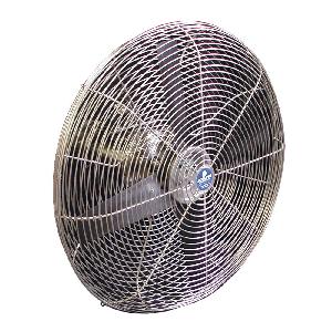 Air Circulator Fan, 1-Phase Washdown Duty, 6980 cfm, 1590 RPM Speed, 1/3 HP Power, 120 VAC, 3.4 A, 60 Hz Frequency, 1 Speed, 3 Blades, Direct Drive/Speed Control, Polypropylene Blade, Stainless Steel Housing Material, Wall Mounting, 24 in Dia Dimensi