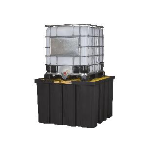 IBC Indoor Pallet, Series: EcoPolyBlend™, 9000 lb Load, 372 gal Spill, 37-1/2 in Height, 55 in Length, 55 in Width, 40% Recycled Polyethylene, Black