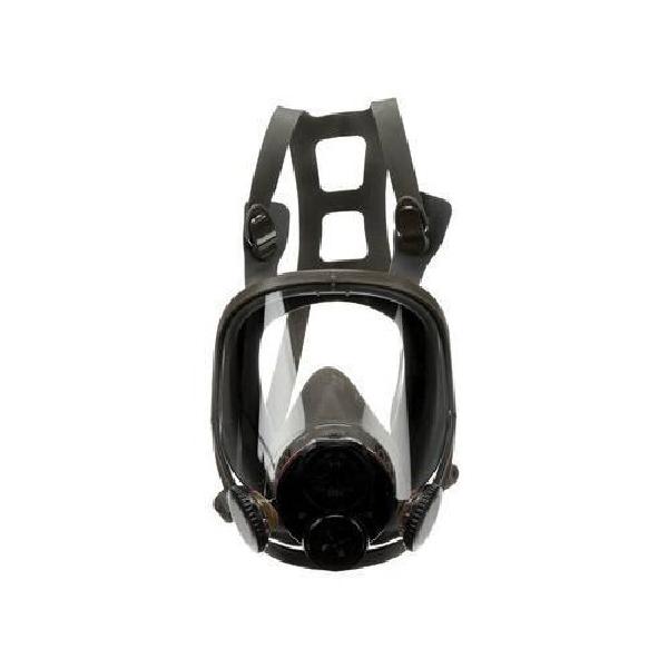 Full Face Respirator, Reusable, L Size, 4-Point Suspension, Bayonet Connection, Silicone/Thermoplastic Elastomer, Gray