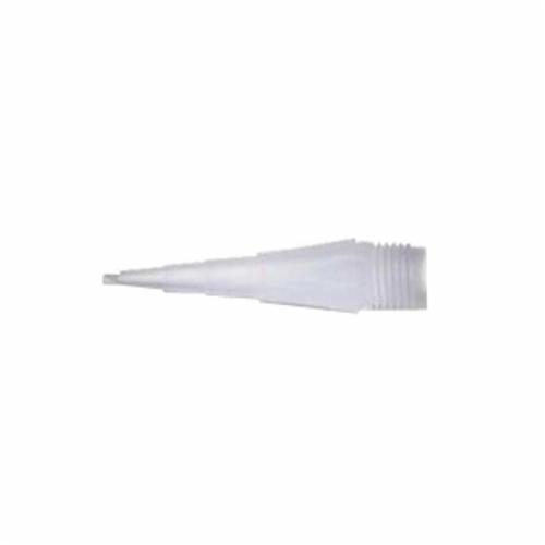 Cartridge Dispense Tip, Stepped End, Specifications: 1/4 in MNPT, 2-1/2 in L, For Use With: Semco Cartridges, Plastic