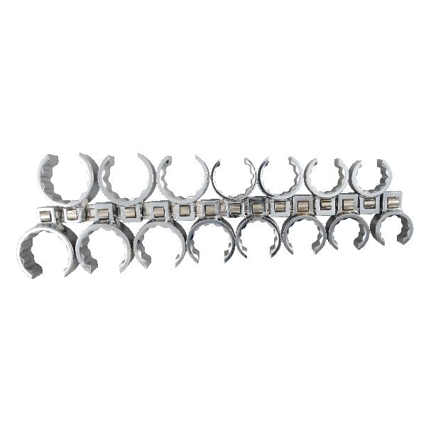 Socket Set, System of Measurement: Metric, 28 to 50 mm Size, 11 Piece, Steel, Polished Chrome