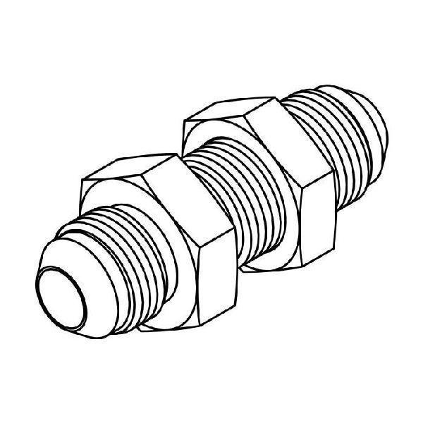 Bulkhead Union, Straight, Series: 2700-LN, 2-1/2-12 Nominal, 37 deg Male JIC End Style, 316 Stainless Steel