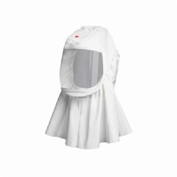 Supplied Air Hoods, High Durability, Series: S Series, S to M Size, Integrated Head Suspension, For Use With: 3M Powered Air Purifying and Supplied Air Respirator Systems, Polyurethane Coated Knitted Polyamide, White