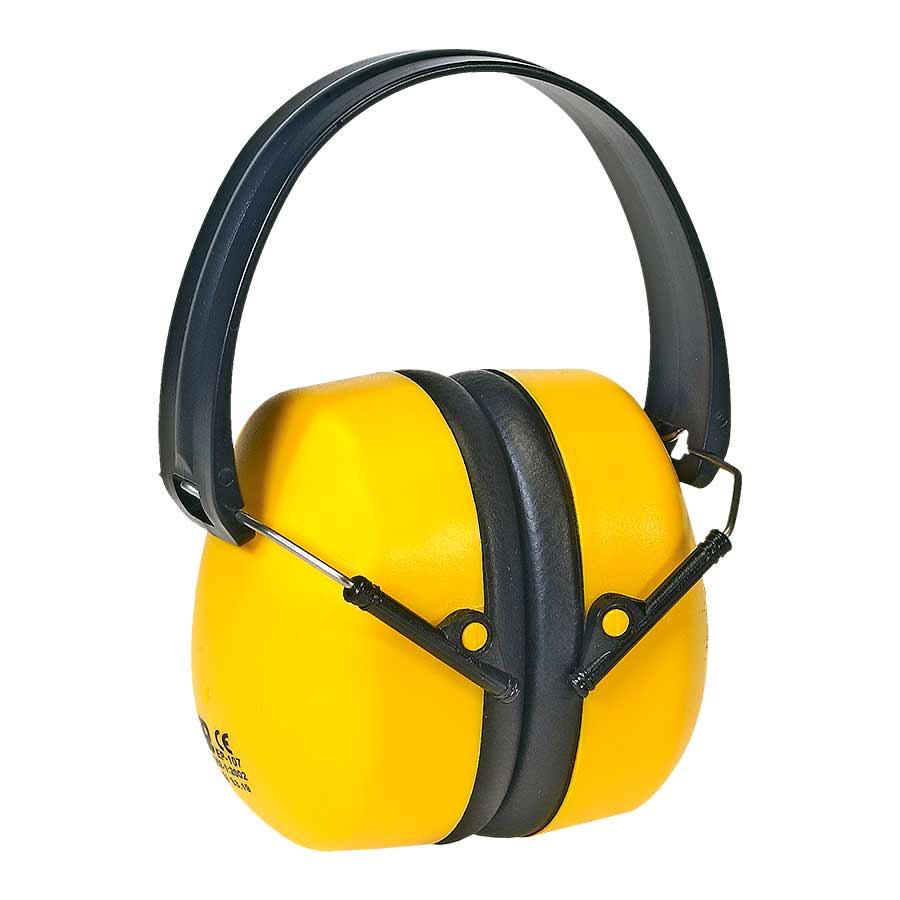 Ear Muff, Adjustable, 34 dB Noise Reduction, Black/Yellow, Headband Band Position, Specifications Met: NRR 34