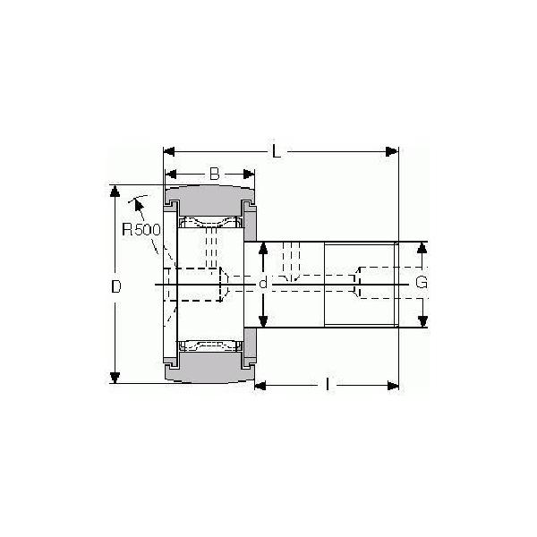 Cam Follower, Crowned Outside Diameter, Series: KR, 30 mm Roller Diameter, 14 mm Roller Width, 12 mm Stud Diameter, Standard Stud, Sealed Closure