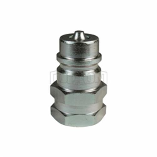 Interchange Female Plug, Series: DQC K, 3/8 Nominal, Female BSPP, 7/8 Inch Hex, 1.7 Inch Length, 4000 psi, -40 to 250 °F, Steel, Polished Chrome, 0.97 Inch Outside Diameter