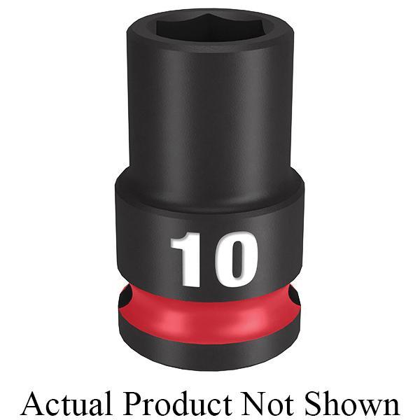 Socket, Impact Rated: Yes, Measurement System: Metric, Hex Drive, 3/8 in Drive, Standard Socket, 24 mm Socket, 1.34 in Overall Length, 6 Points, Forged Steel, Black