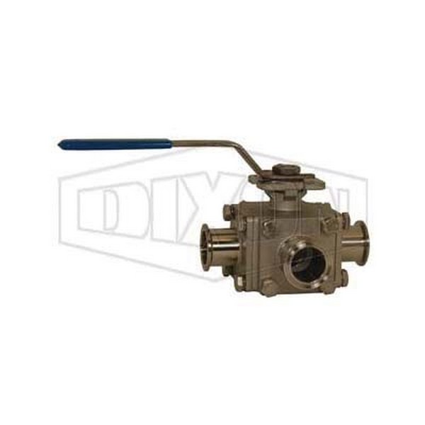 Ball Valve, 3-Way Multi-Port, 3 Inch Nominal, 800 psi, L Port, Stainless Steel Body