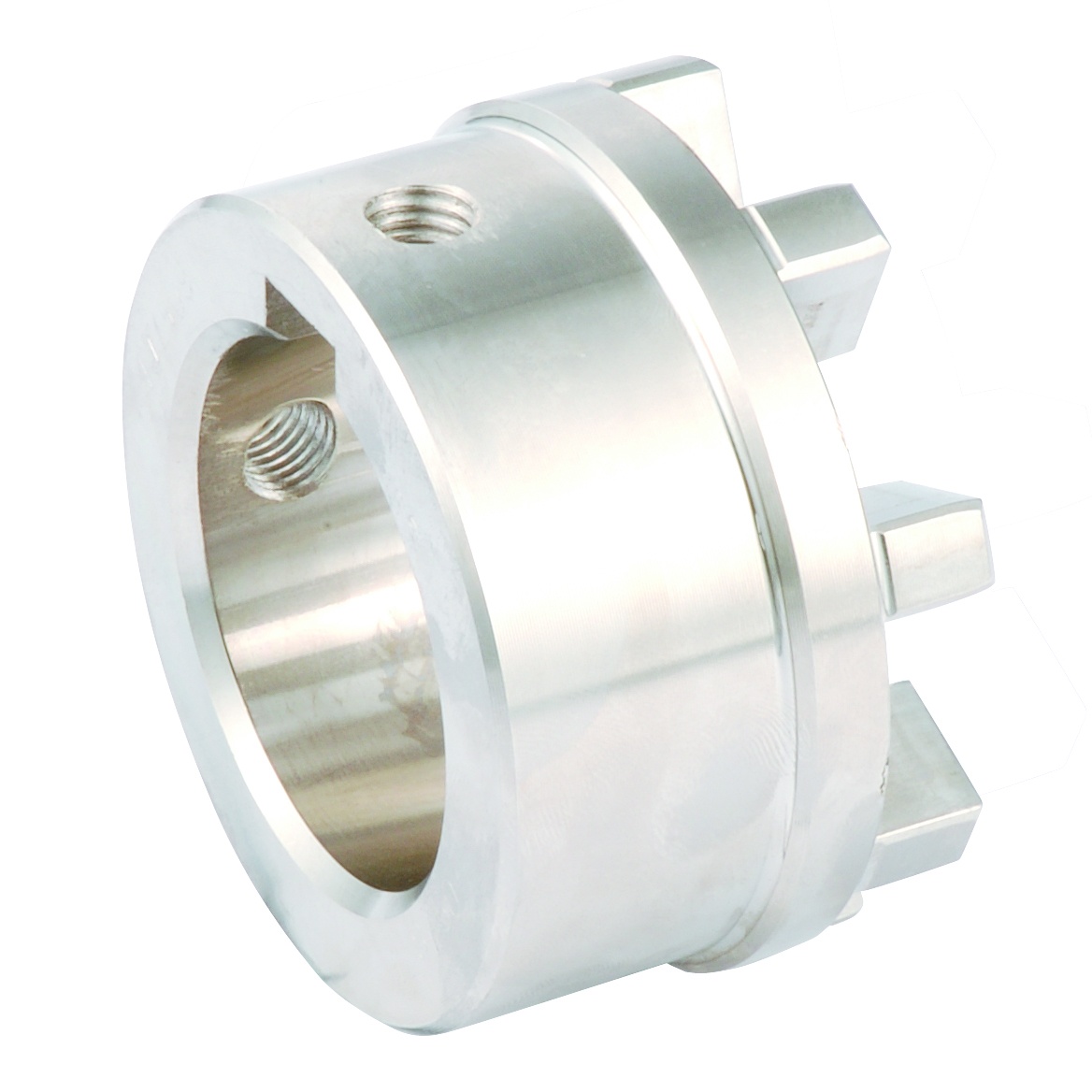 Jaw Coupling Hub, Straight Rough Bore, Series: R10, 10R Coupling, 1-1/4 in Bore Dia, 2.84 in Hub Dia, 1.34 in Hub Length, 1/4 x 1/8 in Keyway, 4500 RPM Maximum, 1.34 in Length Through Bore, Steel