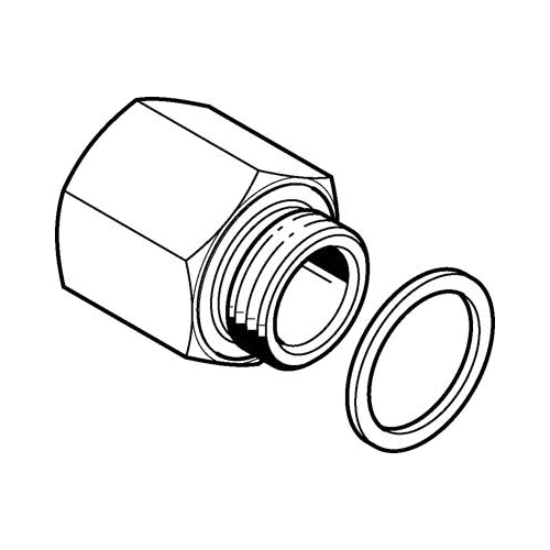 Adapter, Series: AD, Fitting/Connector Type: Adapter, G1/2 x 1/2 Nominal, NPT, 1.41 Inch Length, -0.95 to 10 bar, -10 to 60 °C, Steel, Zinc Plated