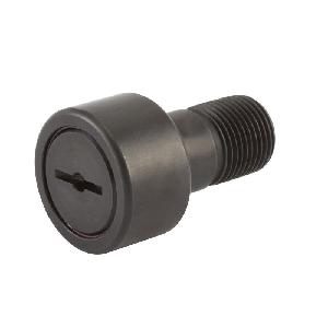 Flat Cam Slotted Head Follower, 1-1/4 Inch Roller Diameter, 3/4 Inch Roller Width, 3/4 Inch Stud Diameter, 3/4-16 Inch Thread, Sealed, Steel