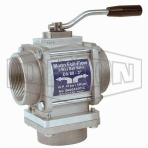 Ball Valve, 2-Way, 2 Inch Nominal, FNPT, 150 psi, Full Port, Aluminum Body, FPM Softgoods
