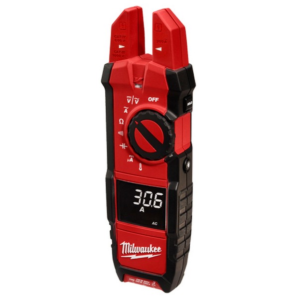 Fork Meter, Heavy Duty Digital, 200 A, 1000 VAC/VDC Electrical Rating, 40 mOhm Resistance, 50/60 Hz Frequency, 5/8 in Jaw, 4000 Count, High Contrast White on Black LCD Display, True RMS AC Response, +/-2% +/-5 Digits AC Current Accuracy, Safety Ratin