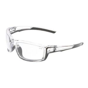 Safety Glass, Dual Lens, Series: Swagger® SR4, Duramass™ Hard Lens Coating, Clear Lens, Balanced/Lightweight, Clear Frame, Polycarbonate Frame, Polycarbonate Lens, Yes UV Protection, Clear Bayonet Temple, Specifications Met: ANSI Z87+