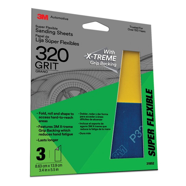 Sanding Sheet, Super Flexible, 320 Grit