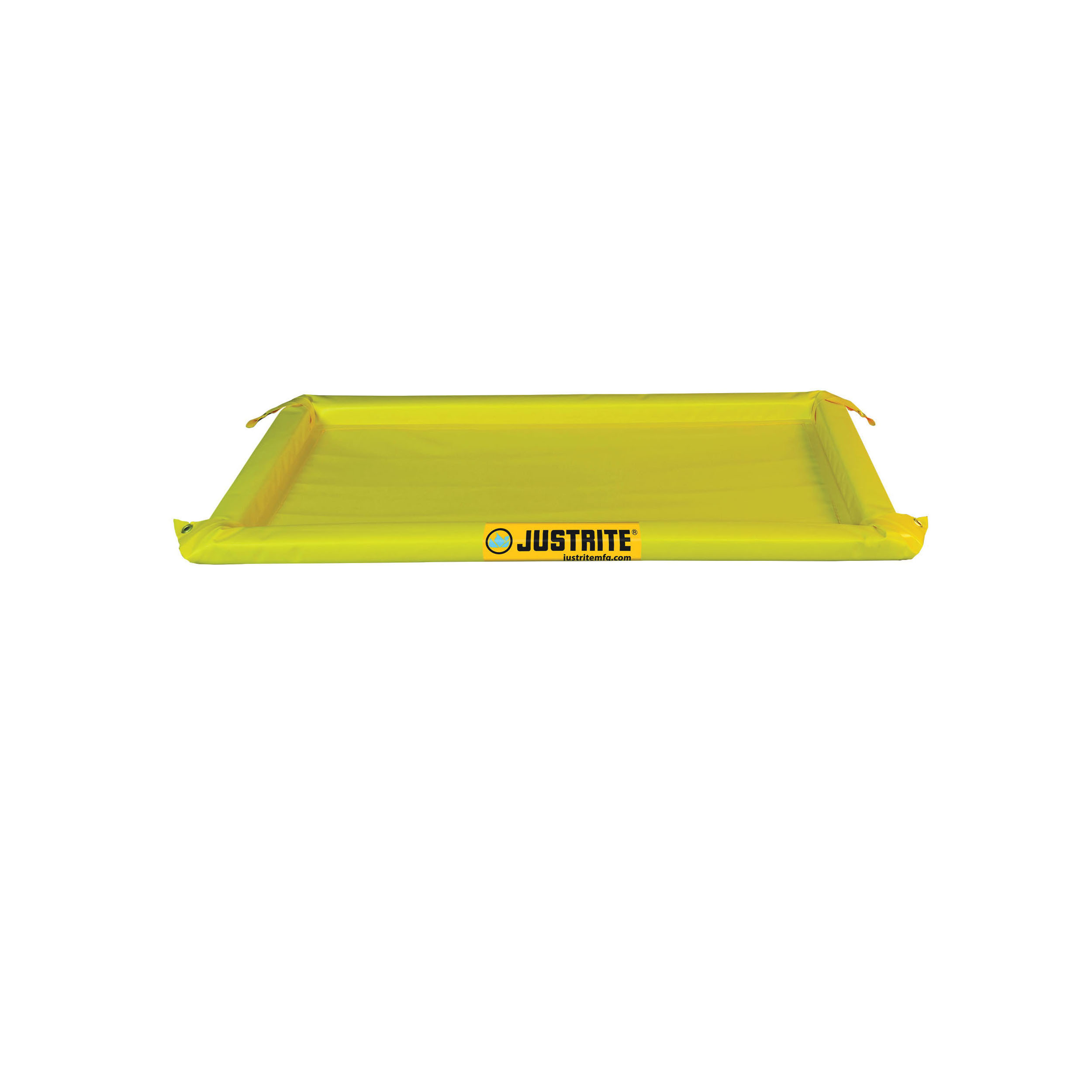 Maintenance Spill Berm, 40 gal Spill, 8 ft Length, 2 in Height, 4 ft Width, PVC Coated Fabric, Yellow