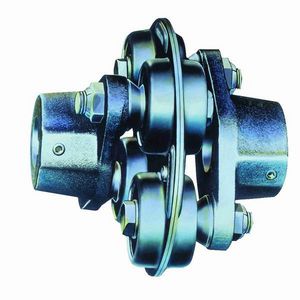 Flexible Coupling, Finished Bore Oval Flange, 3/4 Inch Bore, 3-1/8 Inch Outside Diameter, 2-3/4 Inch Overall Length, 1-3/16 Inch Diameter Hub, 7/8 Inch Length Through Bore, 20 ft-lb Torque, 6000 RPM Maximum, 200 °F, Zinc Plated