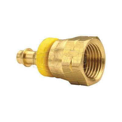 Hose Barb, Fitting/Connector Type: Adapter, 5/8-18 x 3/8 in Nominal, FUNF x Hose Barb End Style, 3/4 in Hex, 1-3/4 in Length, 2 Barb, 0.92 in Barb Length, 350 psi Pressure, -40 to 150 °F, Brass, Domestic