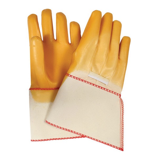 General Purpose Gloves, All Purpose, Coated Glove Type, Universal Size, Latex Palm, Cotton, Extended Gauntlet Cuff, Latex Coating