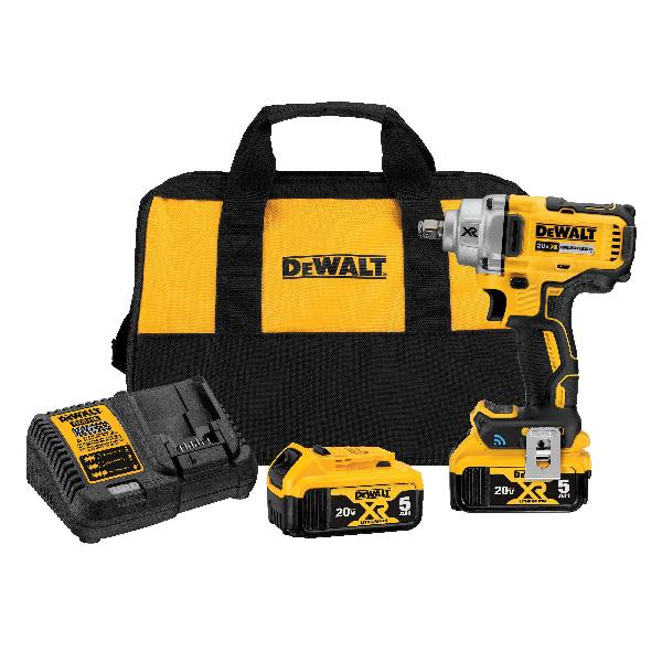 Impact Wrench Kit, Mid-Range, Bare Tool/Kit: Kit, 330 ft-lb Torque, 20 V, Lithium-Ion Battery, 5 Ah Battery, Battery Included: Yes, 6.95 in Overall Length, 8-1/4 in H Dimensions