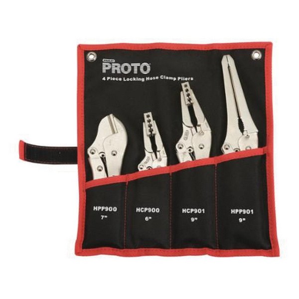 Hose Clamp Pliers Set, Locking Non-Insulated, 12-9/64 in Length, Metal