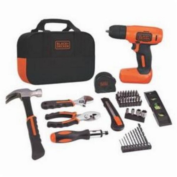 Cordless Combination Kit, Compact Lightweight, Tool/Kit: Kit, Drill/Driver, Impact Driver, Circular Saw, Random Orbit Sander and LED Work light, 8 V, Lithium-Ion, Specifications: 3/8 in Keyless Chuck, 400 RPM, 54 Piece, Tool Bag Package