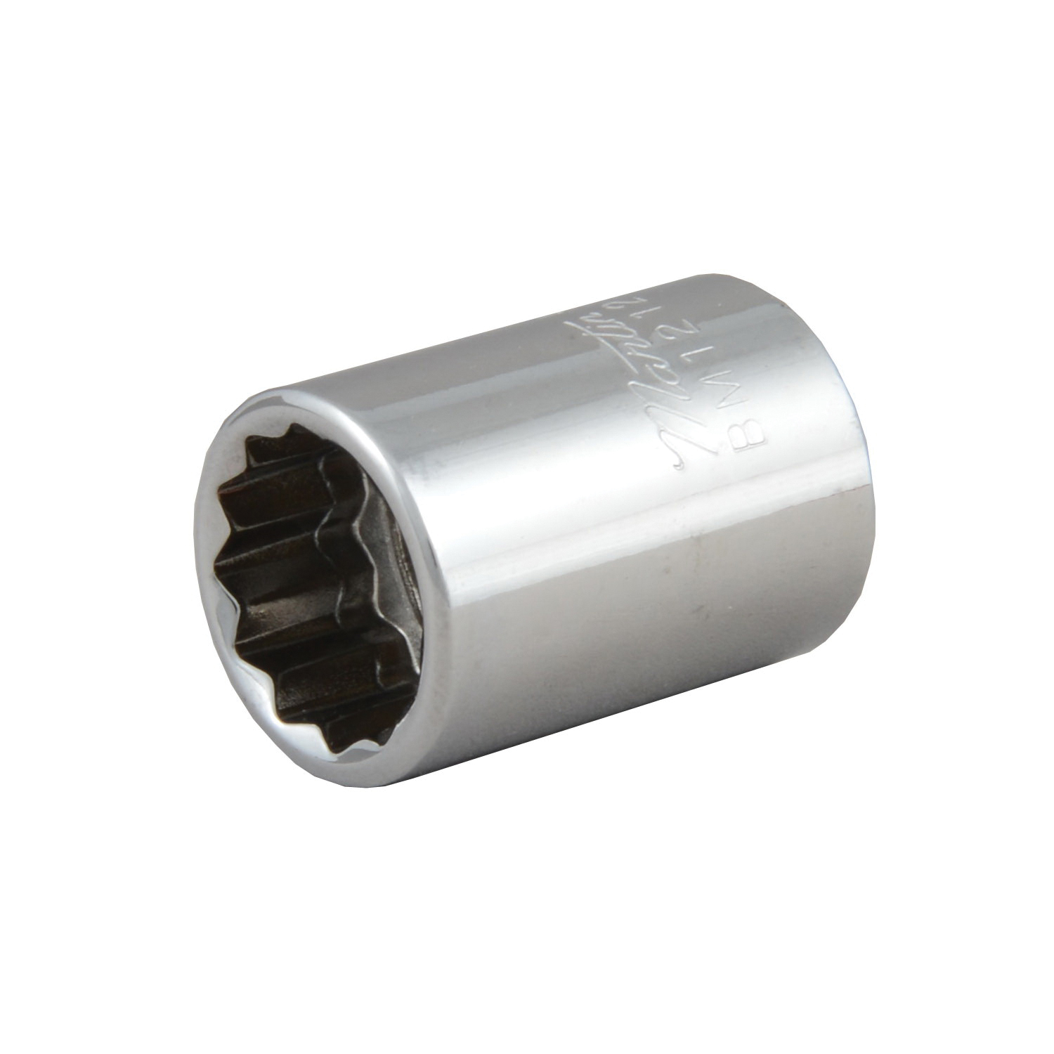 Hand Socket, Standard Type II, Measurement System: Metric, Square Drive, 3/8 Inch Drive, 18 mm Socket, 30 mm Overall Length, 15.7 mm Opening Depth, 24.4 mm Drive End Width, 24.4 mm Socket End Width, Forged Alloy Steel, Polished Chrome